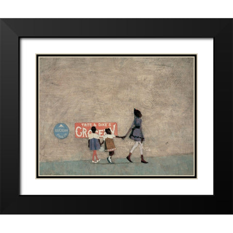 Big Sister Black Modern Wood Framed Art Print with Double Matting by Unknown
