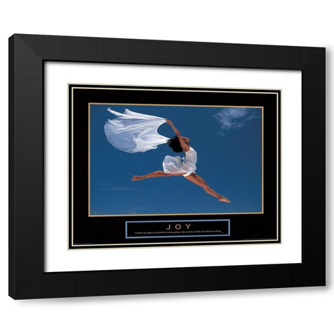 Joy - Dance Black Modern Wood Framed Art Print with Double Matting by Unknown