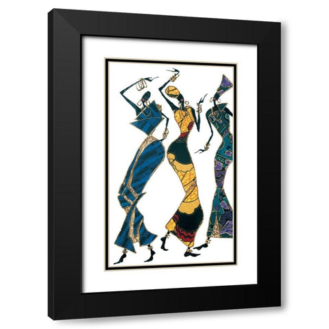 Three Dancers II Black Modern Wood Framed Art Print with Double Matting by Unknown