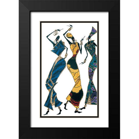 Three Dancers II Black Modern Wood Framed Art Print with Double Matting by Unknown