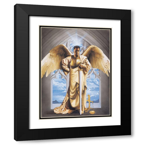 Archangel I Black Modern Wood Framed Art Print with Double Matting by Unknown