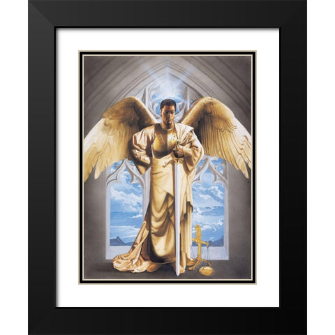 Archangel I Black Modern Wood Framed Art Print with Double Matting by Unknown