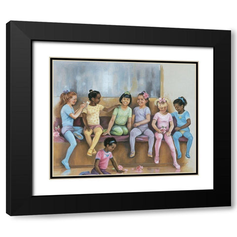 Dance Class Black Modern Wood Framed Art Print with Double Matting by Unknown