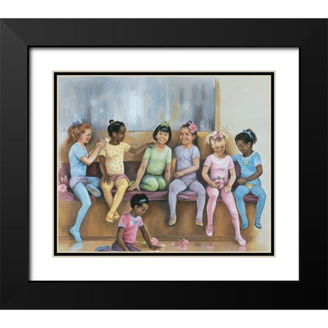 Dance Class Black Modern Wood Framed Art Print with Double Matting by Unknown