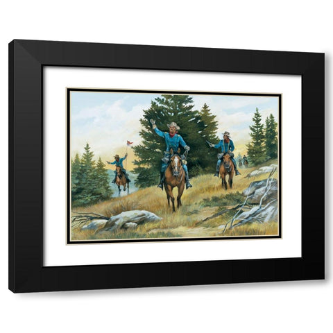 Scout Black Modern Wood Framed Art Print with Double Matting by Unknown