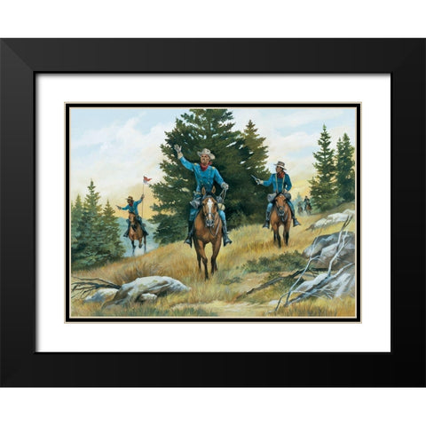 Scout Black Modern Wood Framed Art Print with Double Matting by Unknown