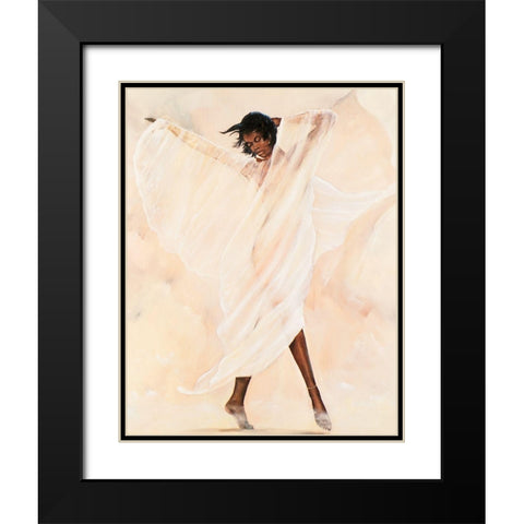 Dancing Black Modern Wood Framed Art Print with Double Matting by Unknown