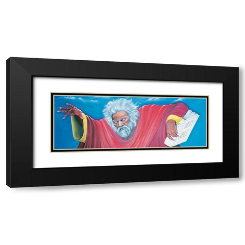 Moses Black Modern Wood Framed Art Print with Double Matting by Unknown