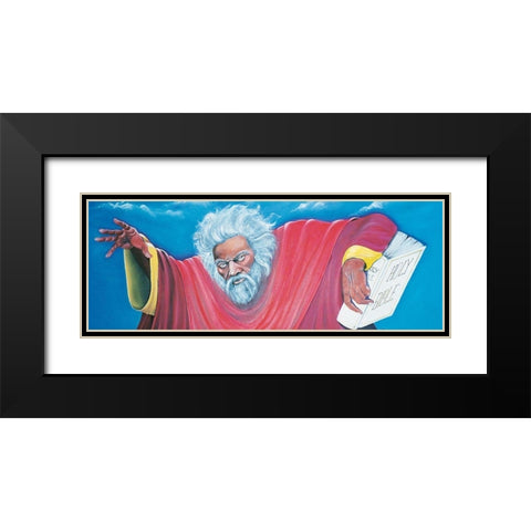 Moses Black Modern Wood Framed Art Print with Double Matting by Unknown