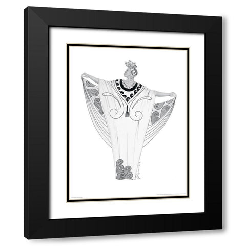 Grace Black Modern Wood Framed Art Print with Double Matting by Unknown