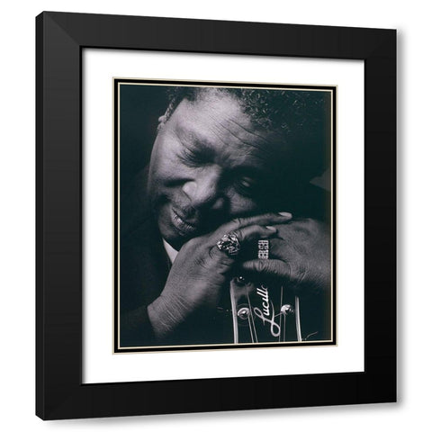 Bibi  Black Modern Wood Framed Art Print with Double Matting by Unknown