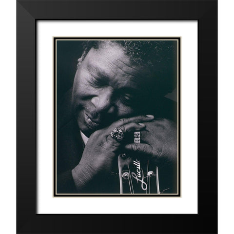 Bibi  Black Modern Wood Framed Art Print with Double Matting by Unknown