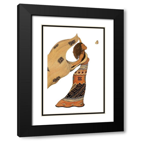 Emerging Black Modern Wood Framed Art Print with Double Matting by Unknown