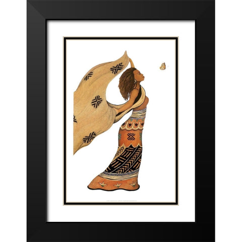 Emerging Black Modern Wood Framed Art Print with Double Matting by Unknown