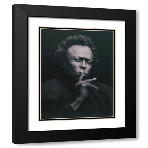 Smiles Black Modern Wood Framed Art Print with Double Matting by Unknown