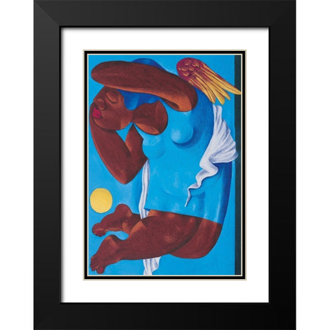 Archangel Black Modern Wood Framed Art Print with Double Matting by Unknown