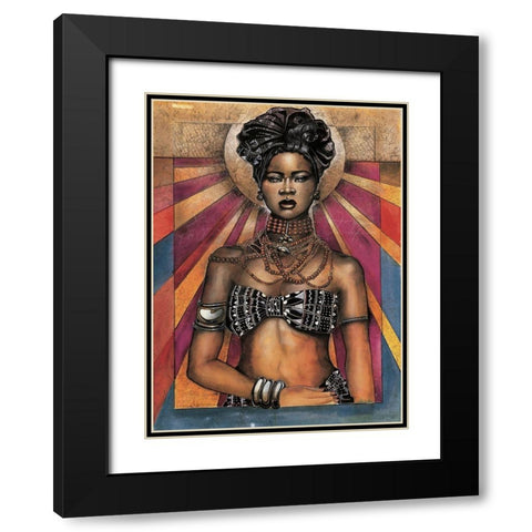 Black Princess Black Modern Wood Framed Art Print with Double Matting by Unknown