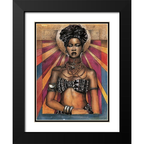 Black Princess Black Modern Wood Framed Art Print with Double Matting by Unknown