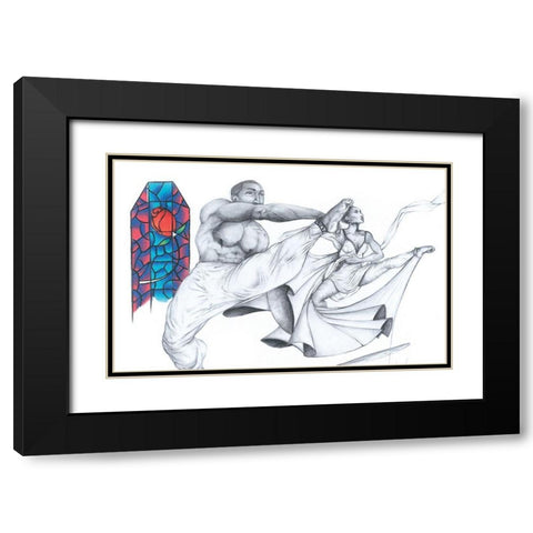 Lick Black Modern Wood Framed Art Print with Double Matting by Unknown