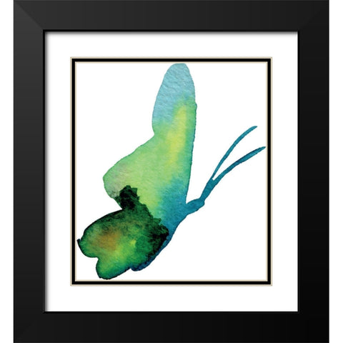 Aquarelle 7 Black Modern Wood Framed Art Print with Double Matting by Braun Studio