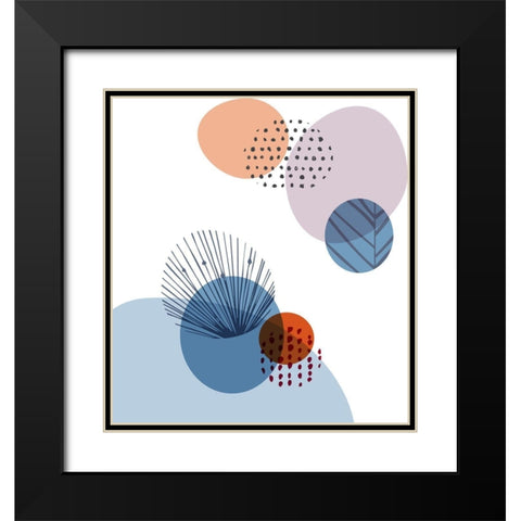 Organic 1 Black Modern Wood Framed Art Print with Double Matting by Braun Studio