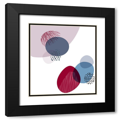 Organic 2 Black Modern Wood Framed Art Print with Double Matting by Braun Studio