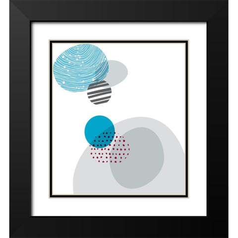 Organic 3 Black Modern Wood Framed Art Print with Double Matting by Braun Studio