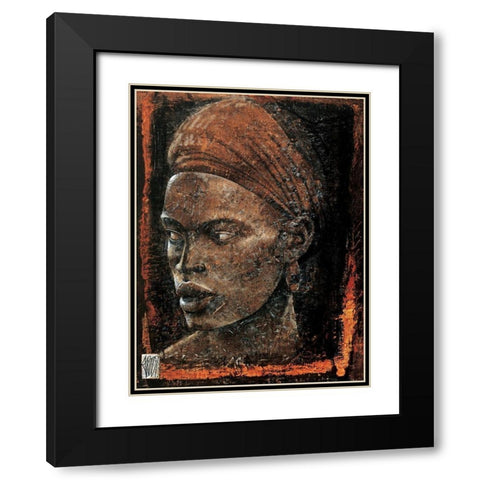 Regard ethiopien Black Modern Wood Framed Art Print with Double Matting by Arietti, Fabienne