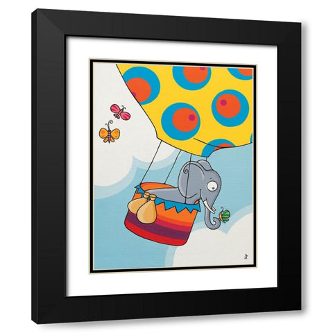 Un petit voyage I Black Modern Wood Framed Art Print with Double Matting by Sego