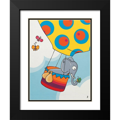 Un petit voyage I Black Modern Wood Framed Art Print with Double Matting by Sego