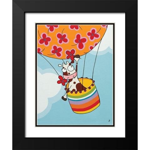 Un petit voyage II Black Modern Wood Framed Art Print with Double Matting by Sego