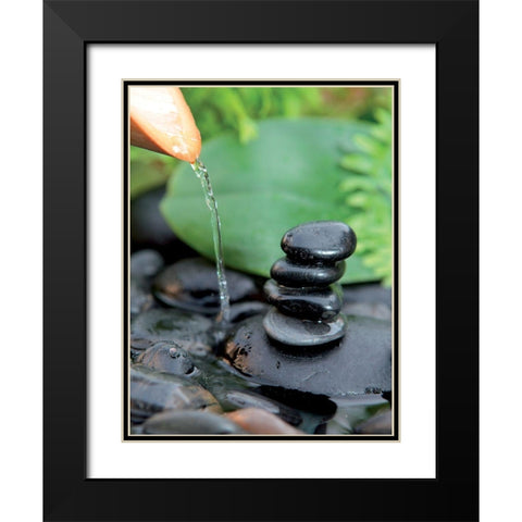 Aqua II Black Modern Wood Framed Art Print with Double Matting by BRAUN Studio