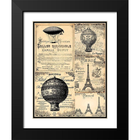 Gravures anciennes Black Modern Wood Framed Art Print with Double Matting by BRAUN Studio
