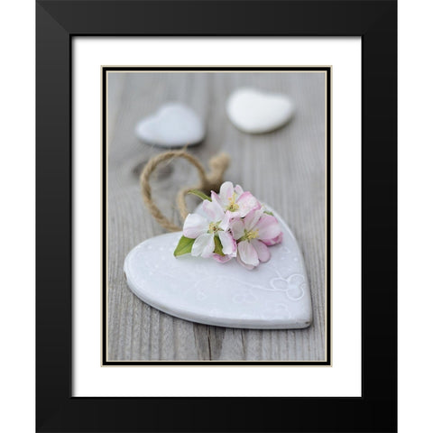 Charming Love Black Modern Wood Framed Art Print with Double Matting by Chatelain, Sonia