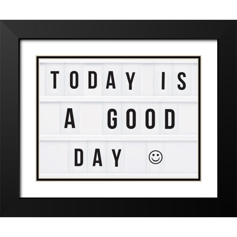 A good day Black Modern Wood Framed Art Print with Double Matting by Braun Studio