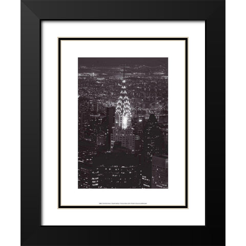 Chrysler Building Black Modern Wood Framed Art Print with Double Matting by BRAUN Studio