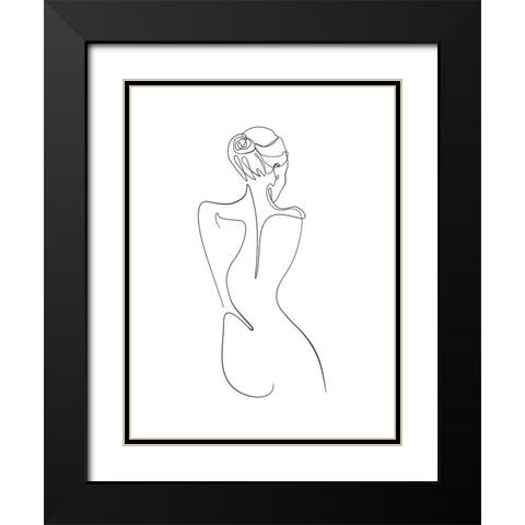 Dos Black Modern Wood Framed Art Print with Double Matting by BRAUN Studio