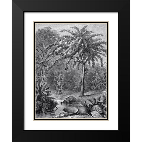 Arbre Black Modern Wood Framed Art Print with Double Matting by BRAUN Studio