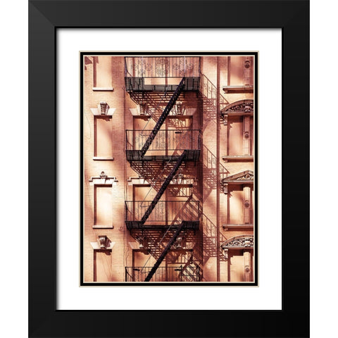 Escaliers 2 Black Modern Wood Framed Art Print with Double Matting by BRAUN Studio