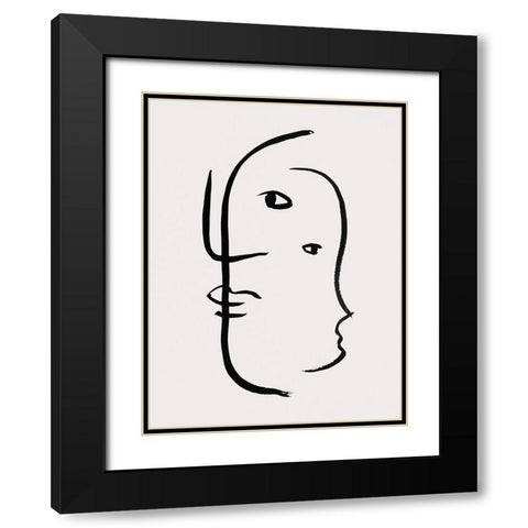 Braun Studio - Visages I Black Modern Wood Framed Art Print with Double Matting by Braun Studio