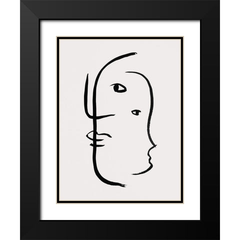 Braun Studio - Visages I Black Modern Wood Framed Art Print with Double Matting by Braun Studio