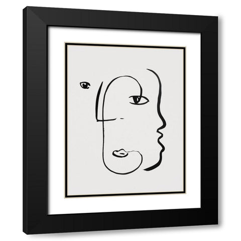 Braun Studio - Visages II Black Modern Wood Framed Art Print with Double Matting by Braun Studio