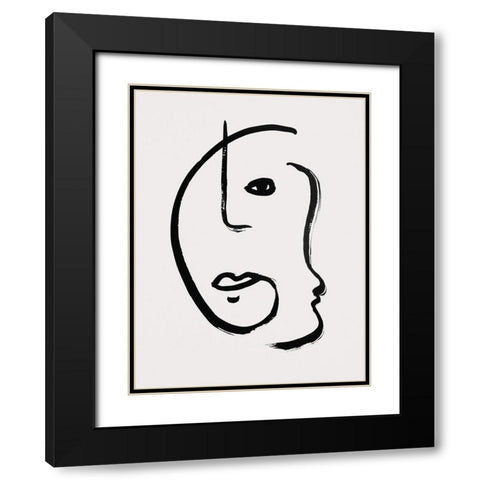 Braun Studio - Visages III Black Modern Wood Framed Art Print with Double Matting by Braun Studio