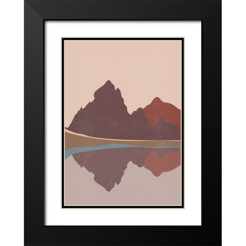Braun Studio - Reflets sur le lac Black Modern Wood Framed Art Print with Double Matting by Braun Studio