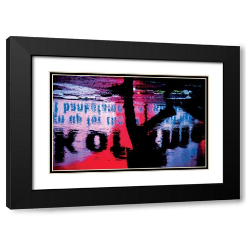 NY Reflets I Black Modern Wood Framed Art Print with Double Matting by Setboun, Michel
