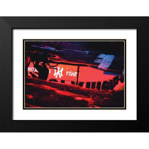 NY Reflets II Black Modern Wood Framed Art Print with Double Matting by Setboun, Michel