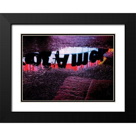 NY Reflets III Black Modern Wood Framed Art Print with Double Matting by Setboun, Michel