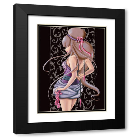 Lilou Boudoir Black Modern Wood Framed Art Print with Double Matting by Rhumeur, Aurelie