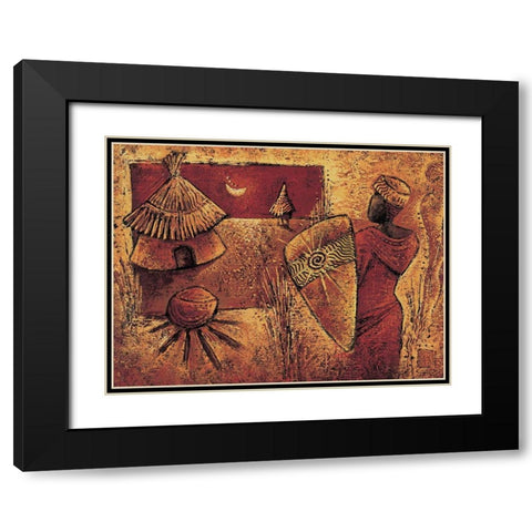 De lautre cote Black Modern Wood Framed Art Print with Double Matting by Vital, Isabelle