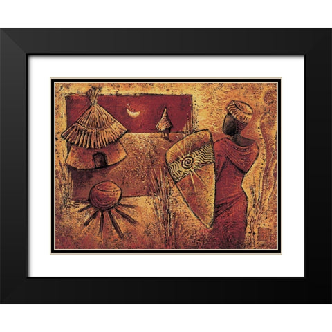 De lautre cote Black Modern Wood Framed Art Print with Double Matting by Vital, Isabelle